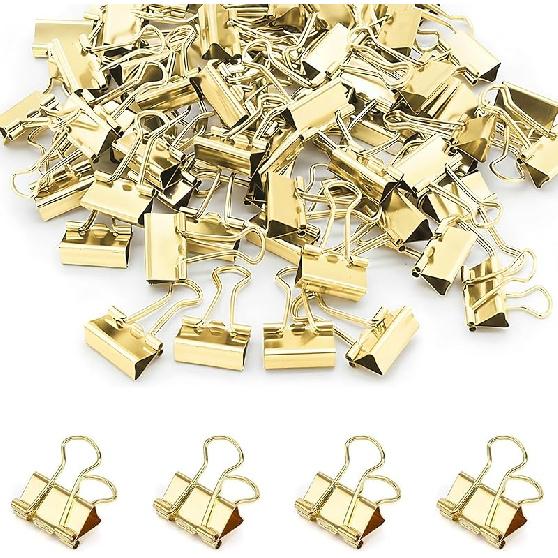 50 Pack Small White Binder Clips 3/4 Inch (19 Mm), Colored Little Paper Clamps, Tiny Mini Paper Clips for Office Home School Business 0.75"