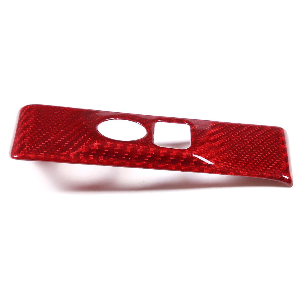 Red Carbon Fiber Headlight Switch Button Trim Cover For Nissan GTR R35 2008-16