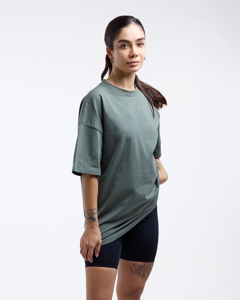 BOXRAW Lineal Oversized T-Shirt - Women'S W Bxrw-U-Linot-W [Green]