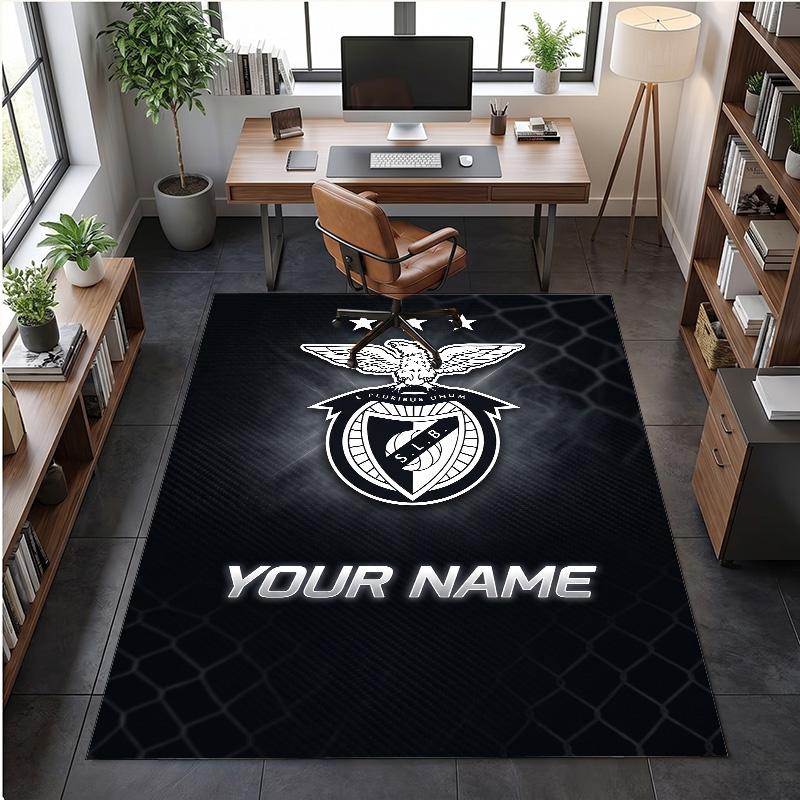 Crystal Velvet Rug Benfica FC Print Custom Name Text Floor Mat Home Decor