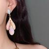 Exquisite Enamel Flower Earrings Baroque Korean Style Earrings Oil Drop Flower Ear Studs  Girls