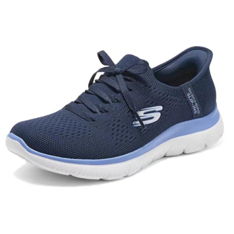 Skechers Sport Womens Comfortable Breathable Low-Top Casual Shoes Women sneaker Blue 150263-NVBL