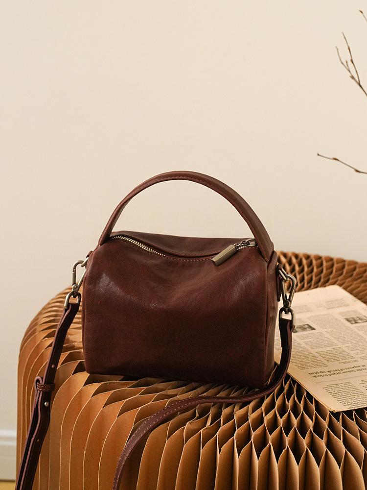 Johnature Pillow Bag Casual Genuine Leather Women's Handbag Versatile Solid Color Soft Cowhide Shoulder Crossbody Bags