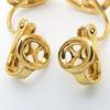 Used NINA RICCI Earring Metal 3.2g Gold Logo