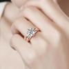 3 Carat D Color Moissanite Ring in AU750 White Gold with Side Stones - Includes Authenticity Certificate