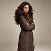 Long Over Knee Cotton Jacket for Women Mid To Long Design with Waist Cinching and Winter Thickening