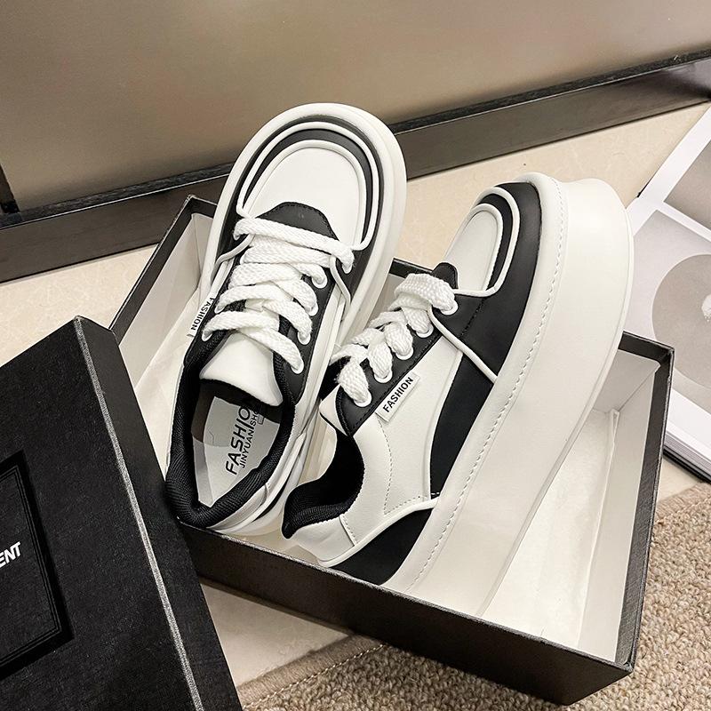 Internet celebrities thick-soled heightening white shoes women's  spring and autumn new fashion versatile explosion breathable casual sports shoes