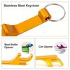 10pcs Multi‑function Aluminum Alloy Beer Bottle Opener, Creative 2-in-1 Screwdriver Key Ring, Portable Can Opener