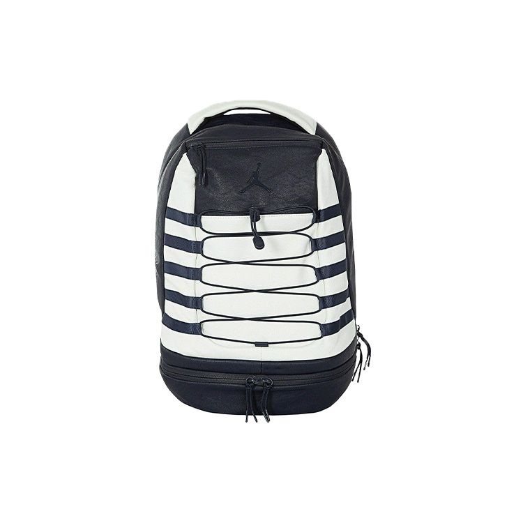 Jordan Large Capacity Logo Backpack Unisex Backpack Obsidian White Navy-Blue 9a0037-695 Large