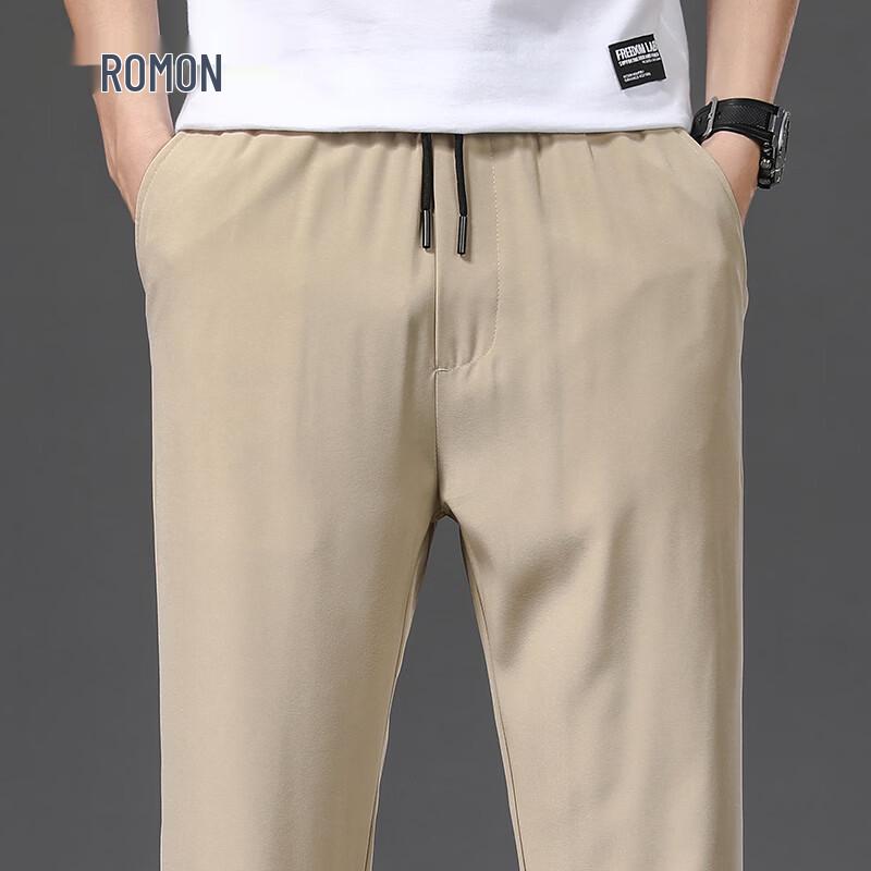 

ROMON Men s Ice Silk Straight Quick-Dry Casual Pants L