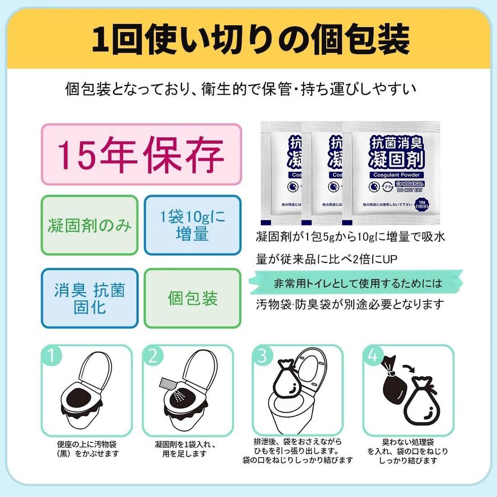 Umebana Easy Toilet Individually Antibacterial and Portable Toilet for Emergency and Disaster Preparedness Ideal for Water and Nursing Outdoor and