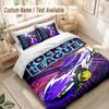 Rocket League Bettwäsche-Set, 1 Bettbezug & 2 Kissenbezüge Weich Bequem Schlafzimmer Heimtextilien Dekor