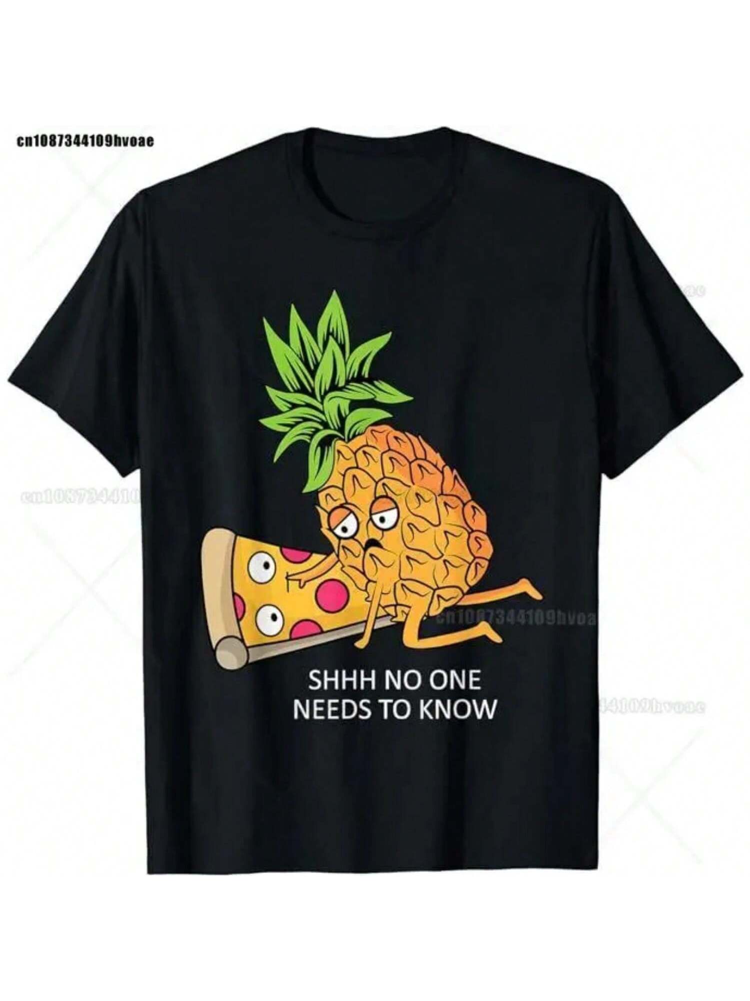 Pineapple Belongs On Pizza Lover Funny Food Pun T-Shirt S