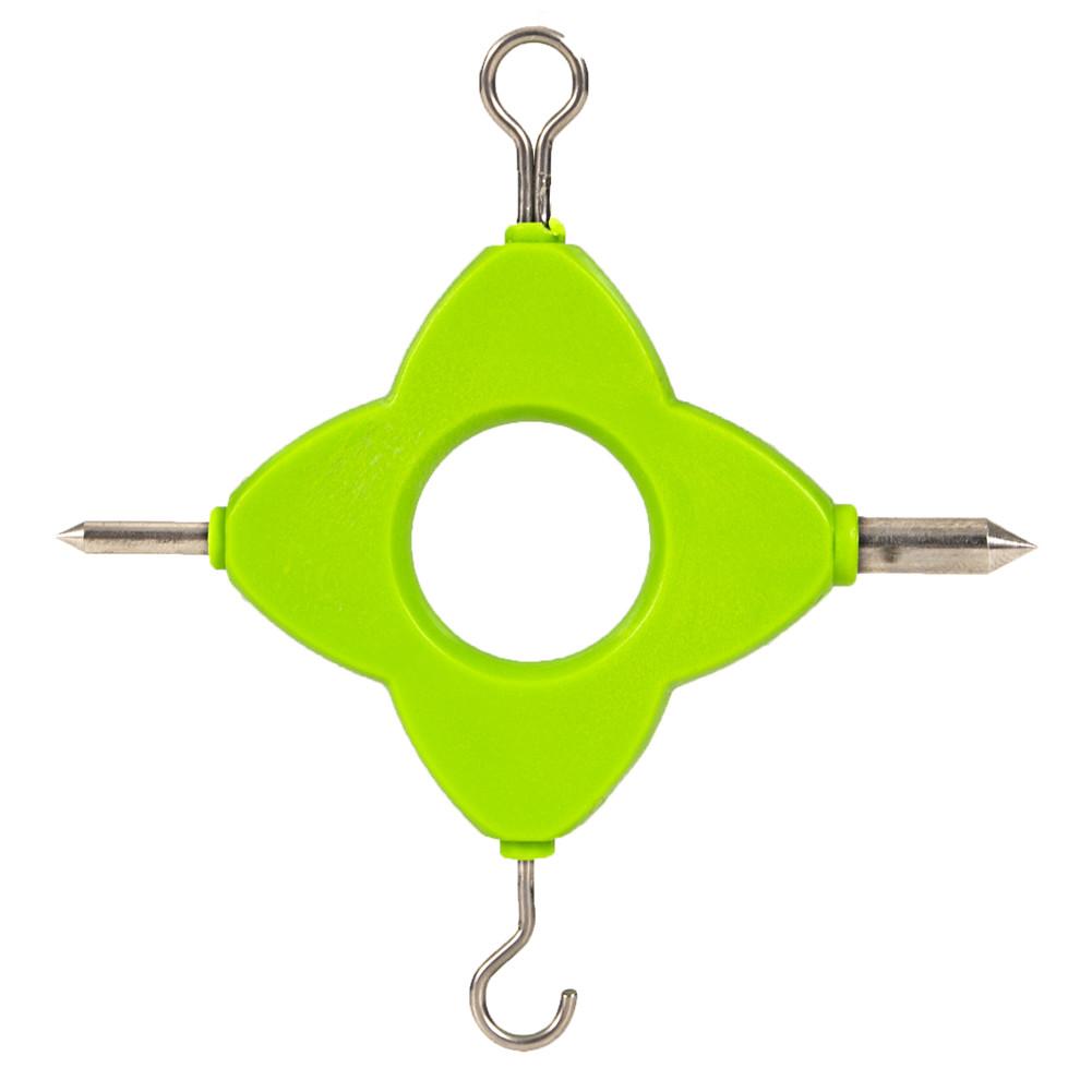 Hook  Tying  Tools Abs Multi-purpose Knotting Device Bait Puller Stainless Steel Portable Fishing Tool Green bait puller #1