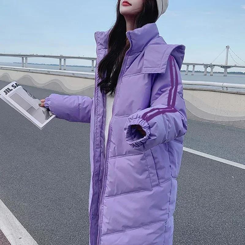 Winter Women Jacket Coats Long Parkas Female Down Cotton Hooded Overcoat Thick Warm Jackets Windproof Casual Student Coat