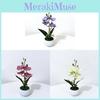 Faux Magnolia Flower Potted Plant For Home Office Decor Display