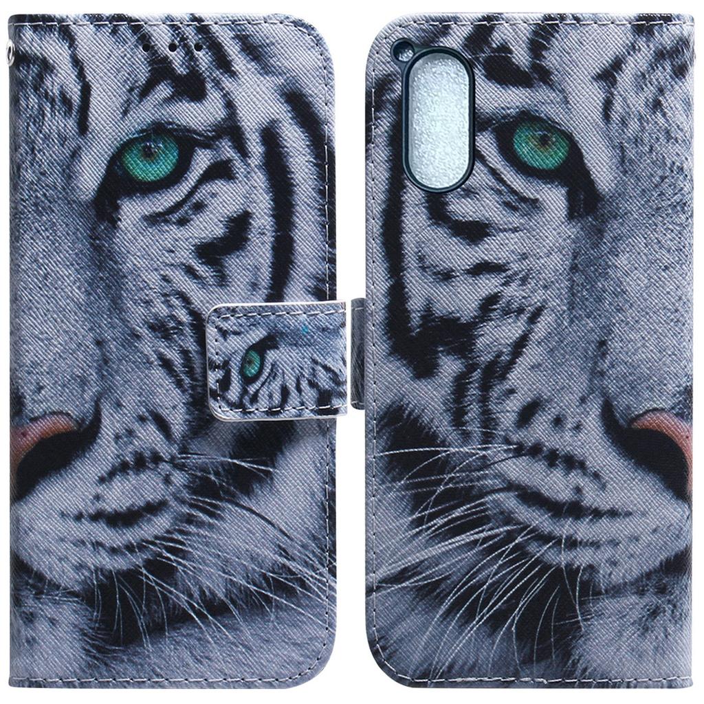 For Sony Xperia 5 V PU Leather Phone Cover Wallet Stand Pattern Printing Phone Case