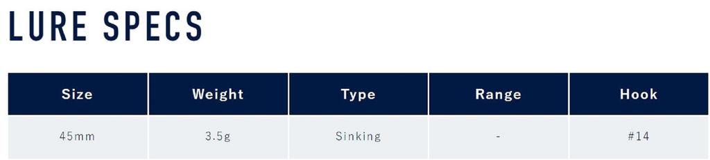 Jackson Meteora 45 Sinking Lure NAII (3261)