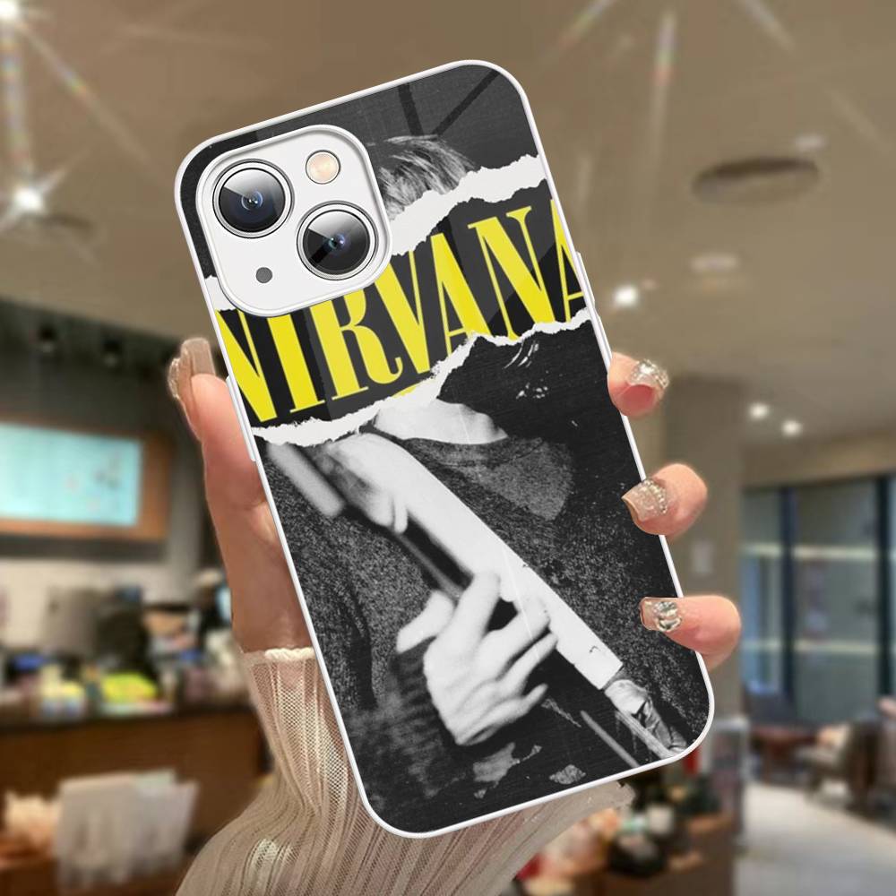 

Grunge Band N-Nirvana Tempered Glass For Iphone 14 13 12 11 Pro Mini XS MAX 14Plus X XS XR Cover iphone Xs Max