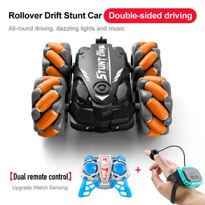 2.4G Fernbedienung Stunt Auto Rc Allradantrieb Doppelseitiges Auto Musik Licht Seitwärtsdrift Hochgeschwindigkeits-Kletterauto Spielzeug