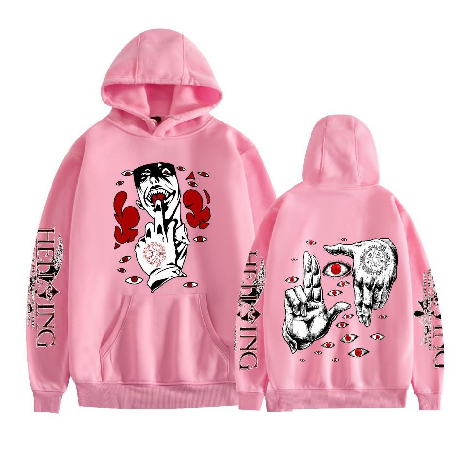 Hellsing Anime Hoodie Harajuku Pullover Tops Women Men Sweatshirts New Cartoon Printed Long Sleeve Fashion Female Cosplay Streetwear