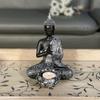 Uchwyt Buddy Blat Tealight Decor Posągi Kolekcjonerska figurka Rzeźba na relaksujący prezent