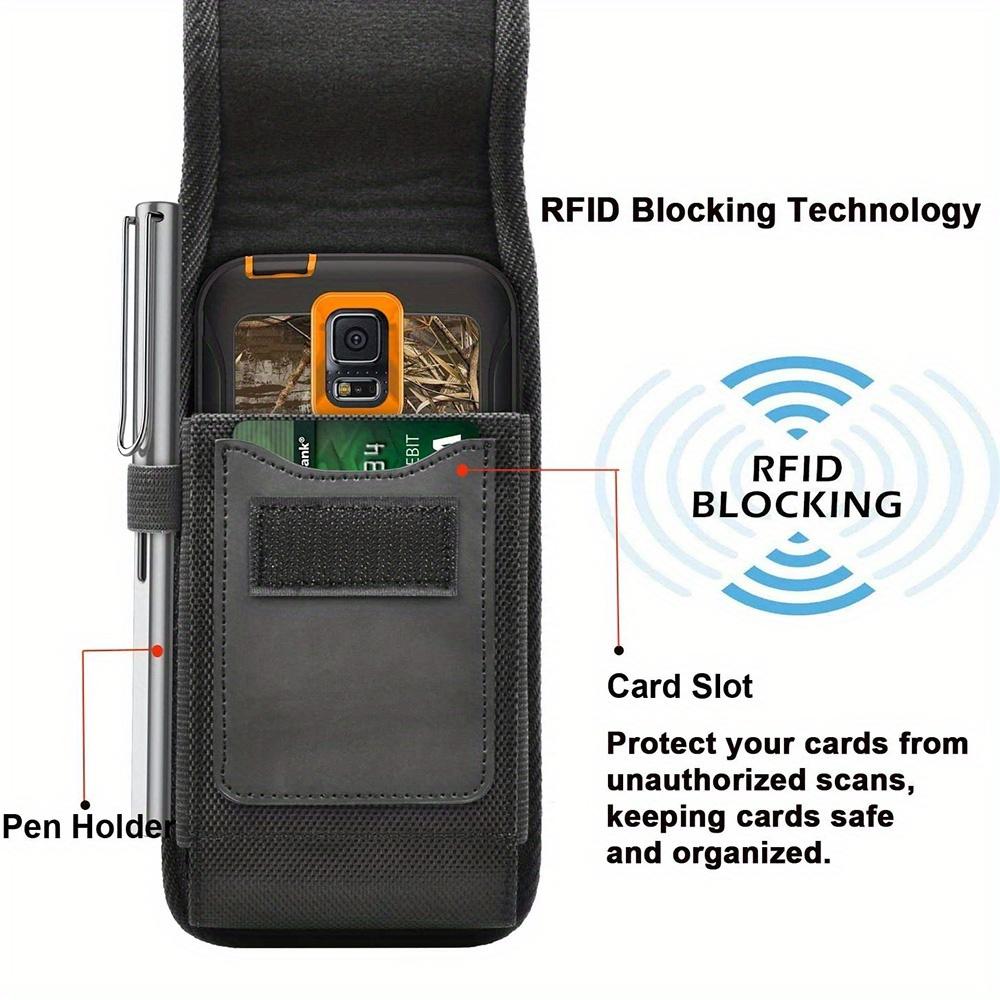 3.5-6.8inch Phone Nylon Pouch Cell Phone Belt Clip Carrying Holster Case Waist Bag for IPhone, Samsung Galaxy