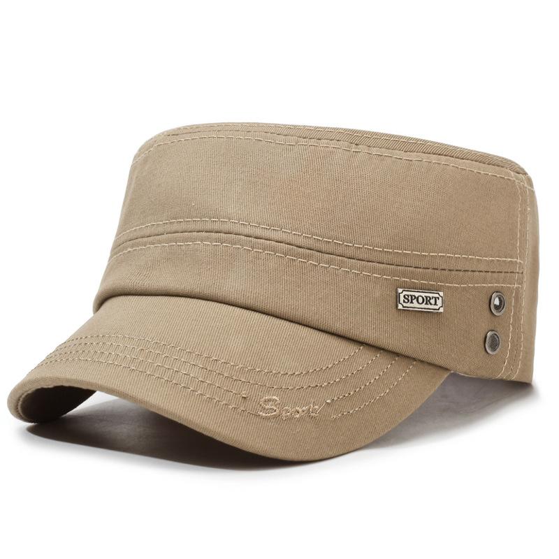 Hat Men's new cap Men's autumn and winter single hat Outdoor casual versatile baseball cap Military cap Flat top hat