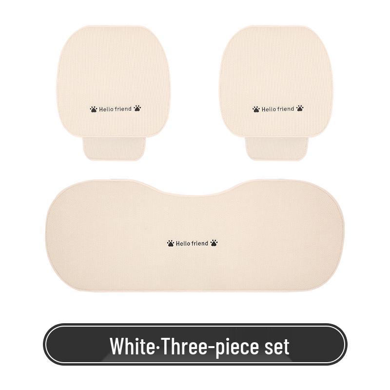 Puppy Cartoon Sunglasses Car Seat Cushion for Kia Models, All-Season Cotton Linen