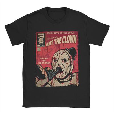T-shirt Homme Terrifier Mister Nice Clown Film d'Horreur Vêtements 100% Coton Vintage Manches Courtes Col Ras du Cou T-shirts Imprimés