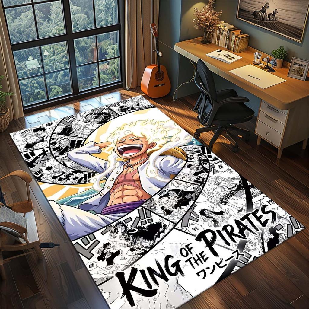 One Piece Anime Rug Carpet Large Area Rug Non Slip Washable Floor Mat Gamer Room Bedroom Home Decor -QJY
