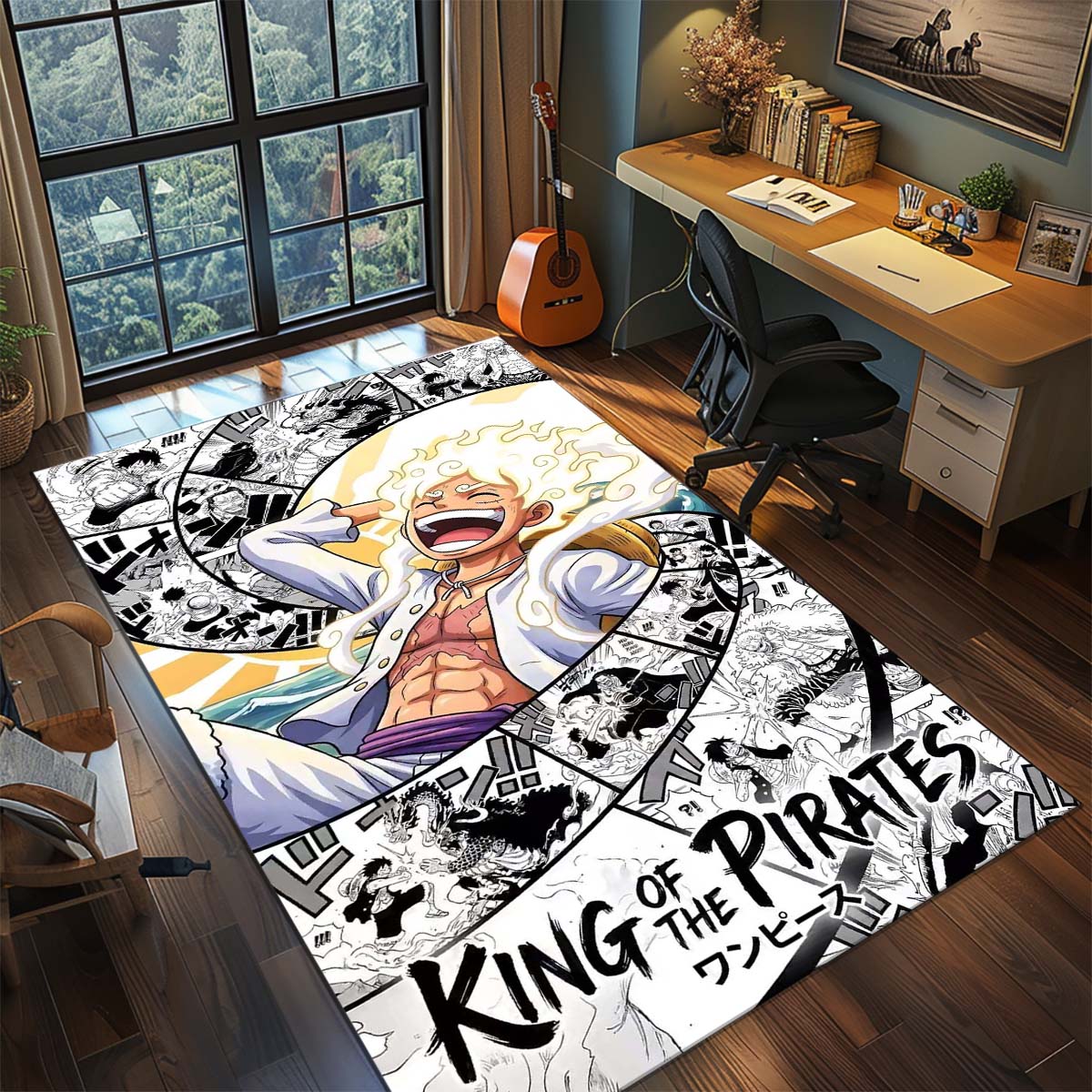 

One Piece Anime Rug Carpet Large Area Rug Non Slip Washable Floor Mat Gamer Room Bedroom Home Decor 60x90cm