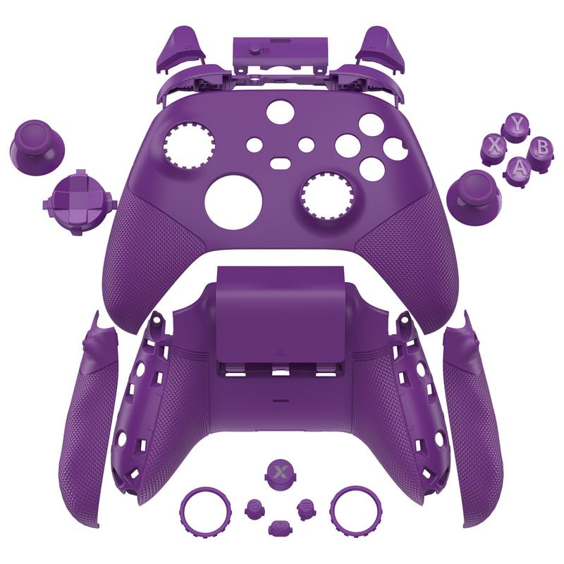 eXtremeRate ASR Reset Full Shell Button Kit for Xbox Core Features Ergonomic Trigger Soft Rubber and Top and Bottom Compatible with Xbox Series X S &