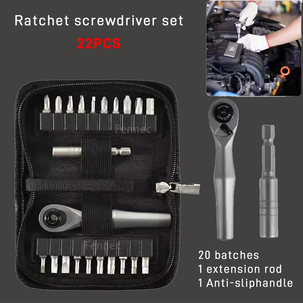 

Auto repair tool kit, ratchet wrench socket combination sleeve repair, multifunctional right angle screwdriver kit
