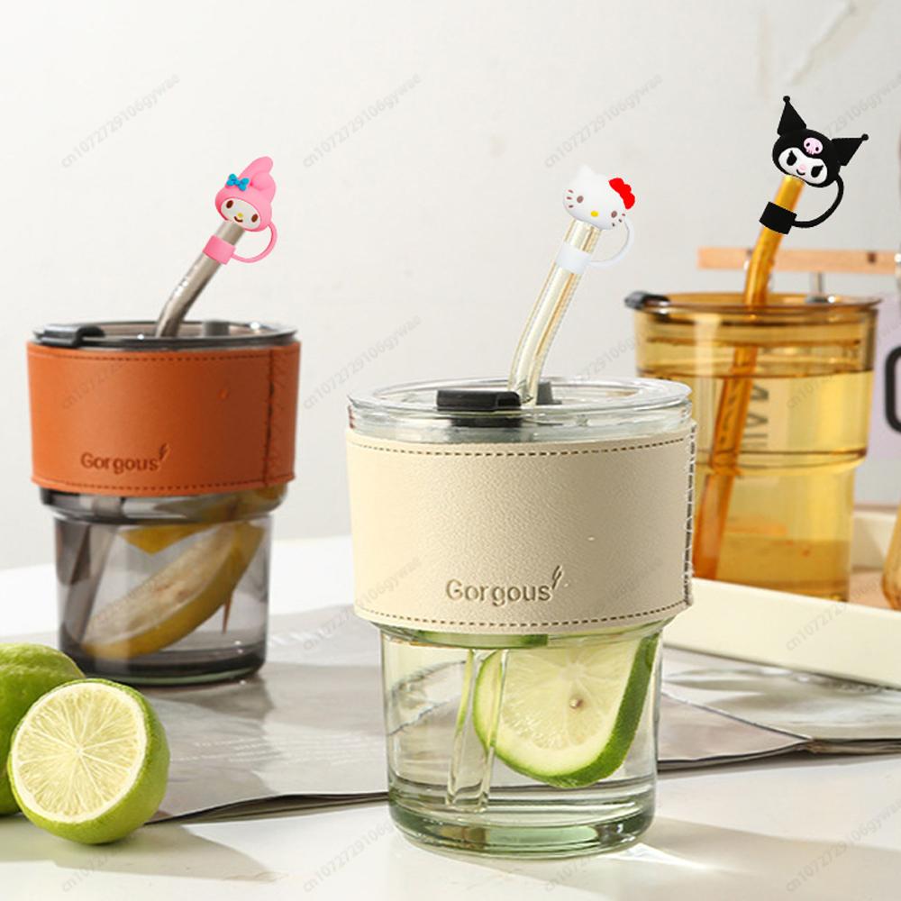 Dustproof Straw Covers Cap Reusable Silicone Straw Toppers Leak Proof Dust Proof Straws Cover Straw Accessories