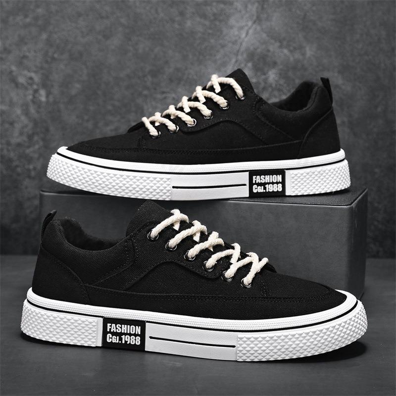 Mens Casual Shoes Autumn New Cloth Lace-up Flat Shoes 2025 New Male Sneakers Luxury Design Canvas Shoes Men Zapatillas Hombre