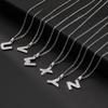 Women Shining Zircon A Z Letter Pendant Necklace 1Pcs Adjustable Clavicle Chain Personalized Jewelry for Birthday Present