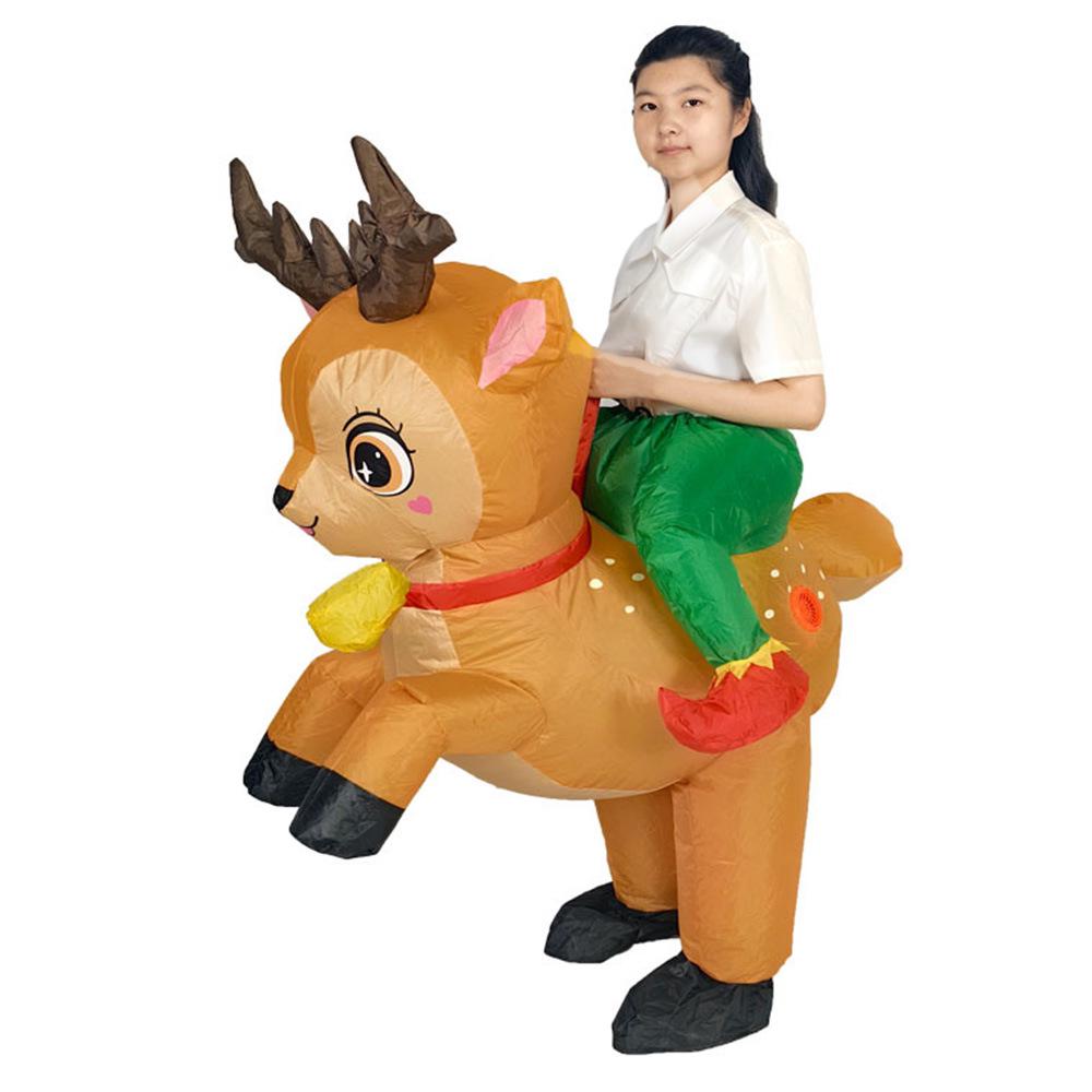 Christmas Cartoon Mascot Inflatable Costume: Reindeer, Santa Claus, Tree