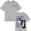 2026 Summer Singer Zahide Merch Album Graphic T-shirt Men's Fashion Hip-hop Retro Cotton Short-sleeved Loose Casual Shirt Y2k