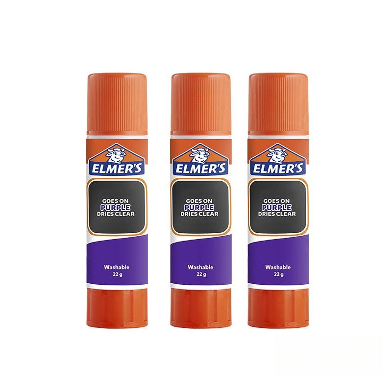 

3/6PCS Handmade Purple Color Changing Adhesive Stick High Viscosity Solid Adhesive Stationery Set Handmade Tools 22g
