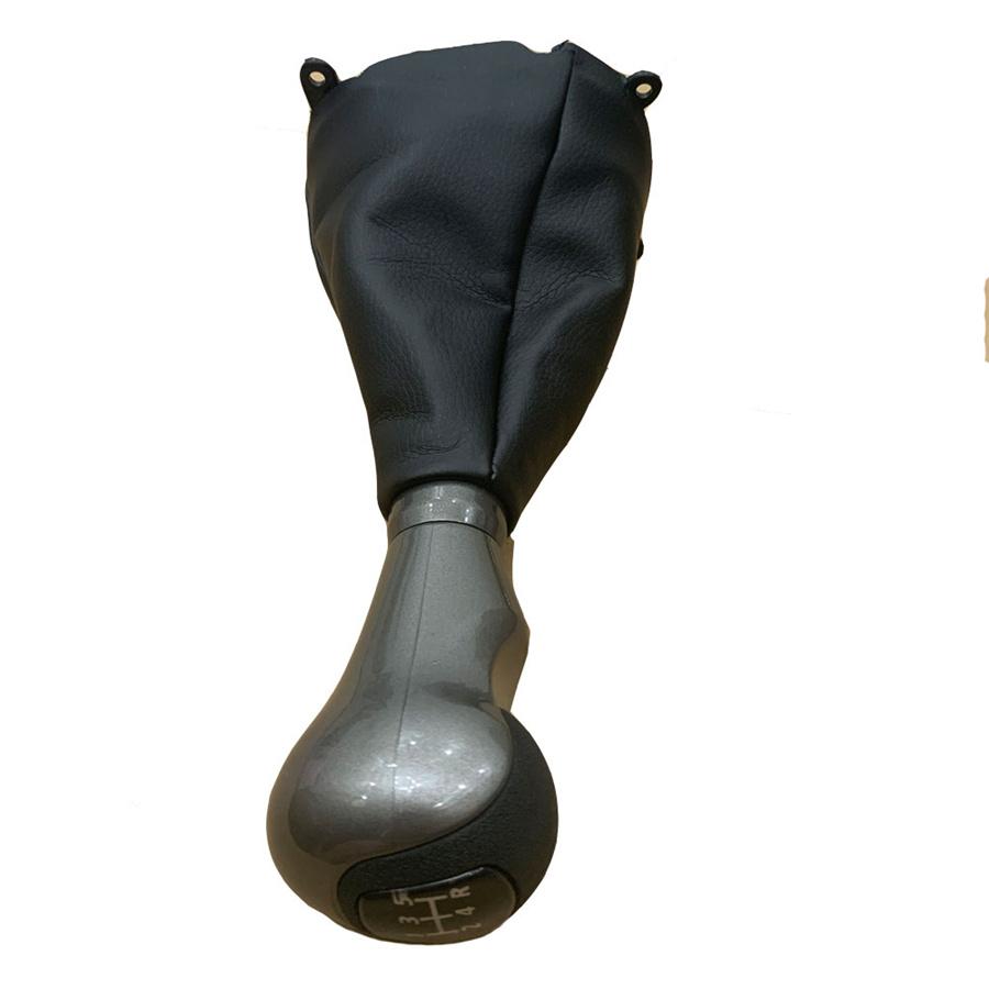 5 Speed Gear Stick Shift Knob Black Leather Boot For Honda Civic DX EX LX 2006 2007 2008 2009 2010 2011