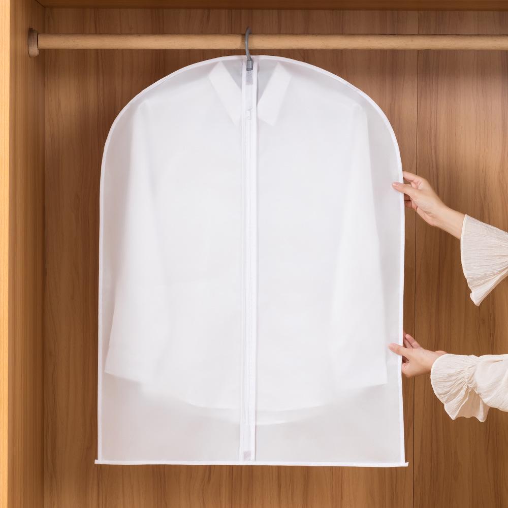 Clear Dustproof, Waterproof Suit Bag - Washable, Moisture & Mildew-Resistant Hanging Garment Cover
