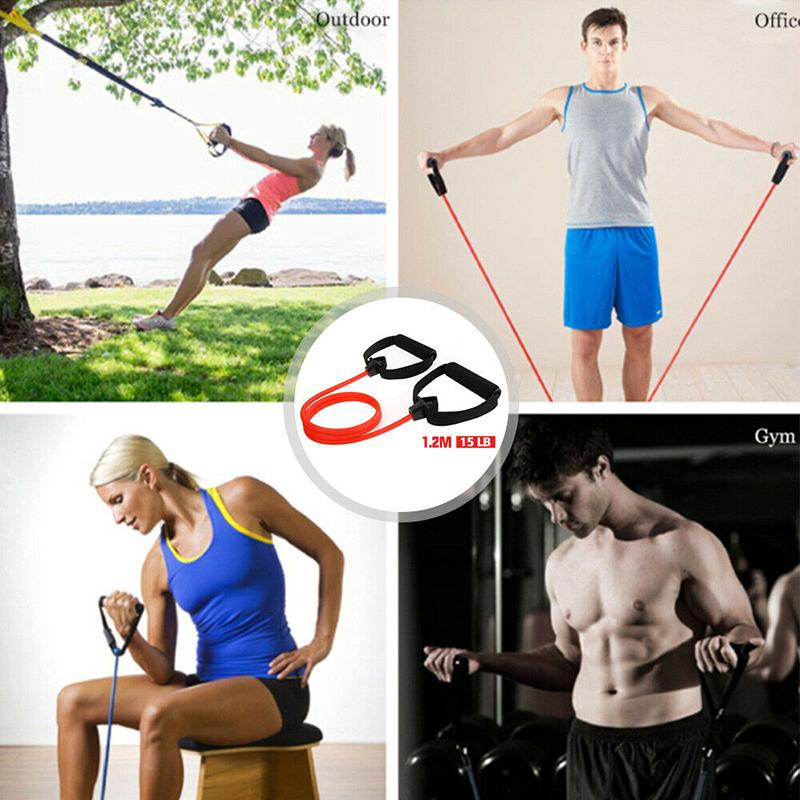 Fitness Exercise Cords Pull Rope Stretch Resistance Bands Elastic Yoga Training