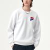 Fila Fusion Logo Print Fleece Pullover Sweatshirt Herren sweatshirt Weiß T11U146202FWT