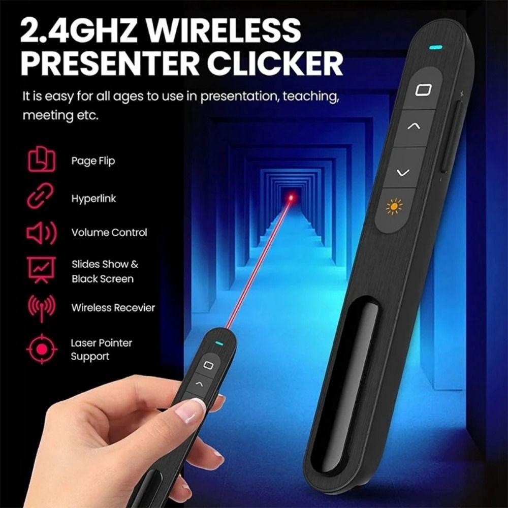 Remote Control PPT Slide Advancer USB Power Wireless Presenter Laser Pointer Laptop Computer