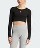 Adidas Essentials Rib Crop Long Sleeve Tee - Black / Iw5725