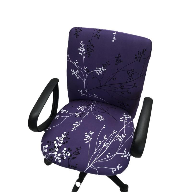 Office Computer Chair Cover, Armrest Seat Cover, Fabric Swivel Chair Cover, One-Piece Elastic Internet Cafe Stool Cover