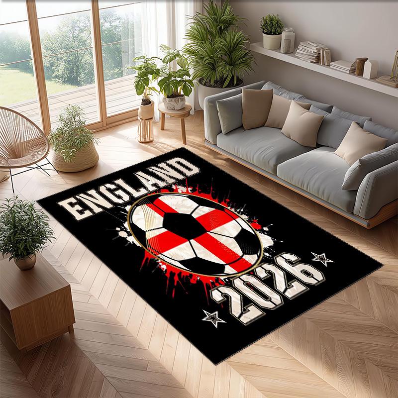 England national football team Printed Flannel Area Rug Non Slip Soft Polyester Floor Carpet Indoor Decor Mat for Bedroom Living Room Sofa