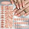 150Pcs/Box Glossy Finish Press On Nails Gradient Design Full Cover Nails False Nails  For Women