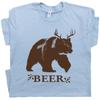 Funny Beer T Shirt Deer Bear Beer Shirt For Men Women Guys Cool Drinking Shirt Alcohol Humor Hunting Fishing Graphic Tee Cool Dive Bar Shirt